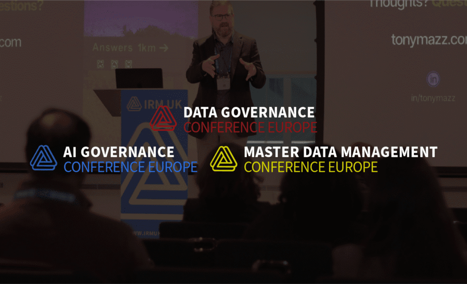 Data Governance, AI Governance and MDM Conference and speaker